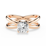Ada Cushion Cut Lab Grown Diamond 18Kt Rose Gold Engagement Ring