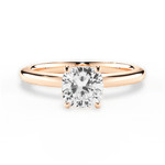 Cara Cushion Cut Lab Grown Diamond 18Kt Rose Gold Engagement Ring