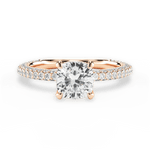 Kristen Cushion Cut Lab Grown Diamond 18Kt Rose Gold Engagement Ring