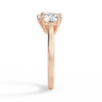 Lana Emerald Cut Lab Grown Diamond 18Kt Rose Gold Engagement Ring - View 2