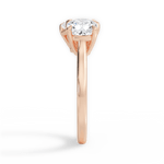Lila Emerald Cut Lab Grown Diamond 18Kt Rose Gold Engagement Ring - View 2