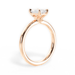 Angela Emerald Cut Lab Grown Diamond 18Kt Rose Gold Engagement Ring - View 2