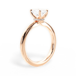 Cara Emerald Cut Lab Grown Diamond 18Kt Rose Gold Engagement Ring - View 4