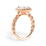 Belinda Emerald Cut Lab Grown Diamond 18Kt Rose Gold Engagement Ring - View 4