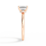 Cara Emerald Cut Lab Grown Diamond 18Kt Rose Gold Engagement Ring - View 3