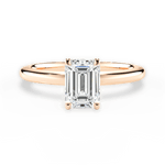 Cara Emerald Cut Lab Grown Diamond 18Kt Rose Gold Engagement Ring