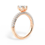 Kylie Heart Cut Lab Grown Diamond 18Kt Rose Gold Engagement Ring - View 2
