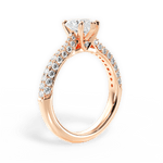 Kira Heart Cut Lab Grown Diamond 18Kt Rose Gold Engagement Ring - View 3