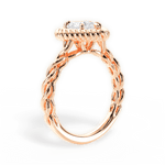 Belinda Heart Cut Lab Grown Diamond 18Kt Rose Gold Engagement Ring - View 4