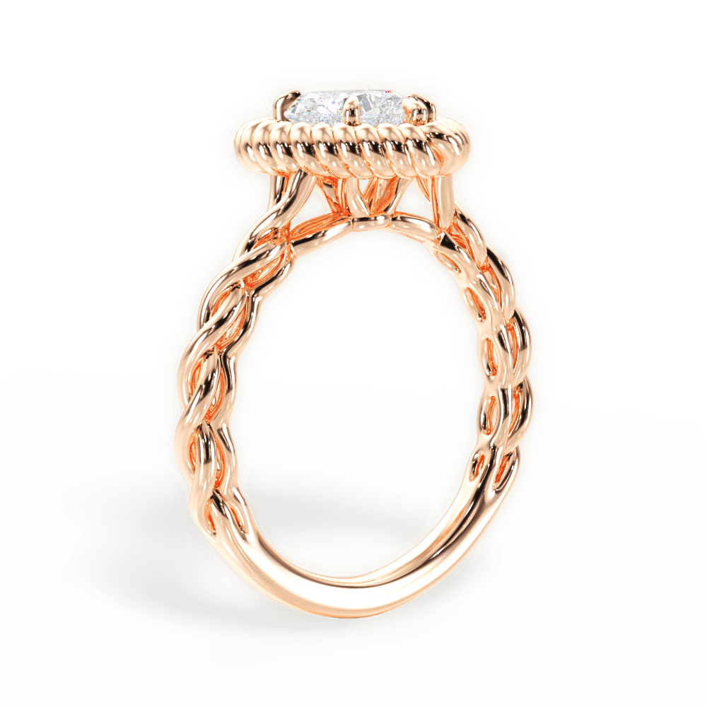 Belinda Heart Cut Lab Grown Diamond 18Kt Rose Gold Engagement Ring - View 4