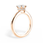 Brianna Heart Cut Lab Grown Diamond 18Kt Rose Gold Engagement Ring - View 2