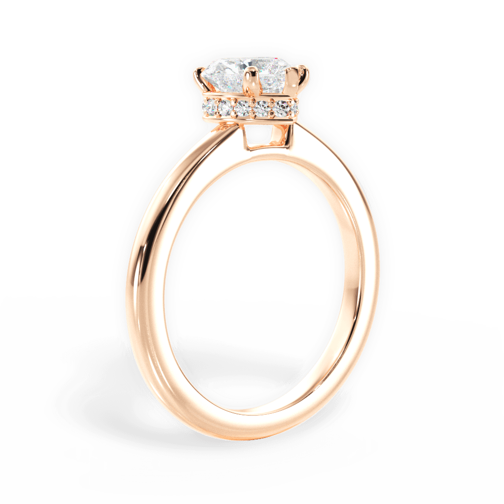 Brianna Heart Cut Lab Grown Diamond 18Kt Rose Gold Engagement Ring - View 2