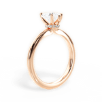 Cara Heart Cut Lab Grown Diamond 18Kt Rose Gold Engagement Ring - View 3