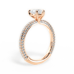 Kristen Heart Cut Lab Grown Diamond 18Kt Rose Gold Engagement Ring - View 4