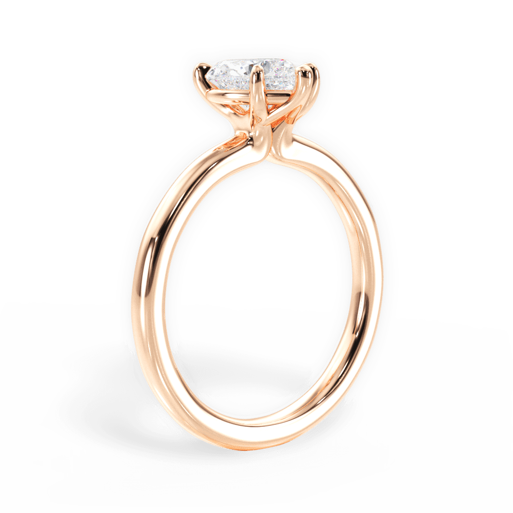 Angela Heart Cut Lab Grown Diamond 18Kt Rose Gold Engagement Ring - View 3