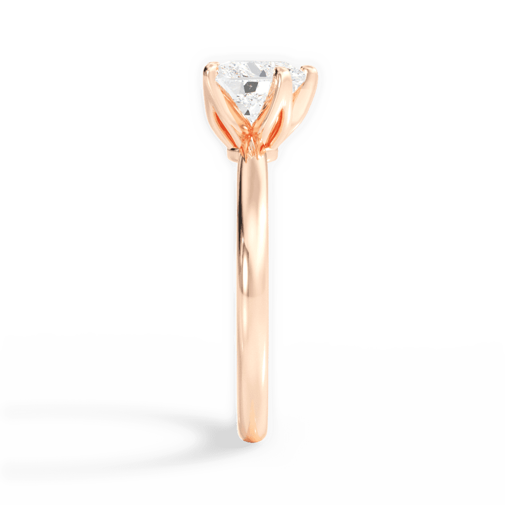 Abigail Heart Cut Lab Grown Diamond 18Kt Rose Gold Engagement Ring - View 3