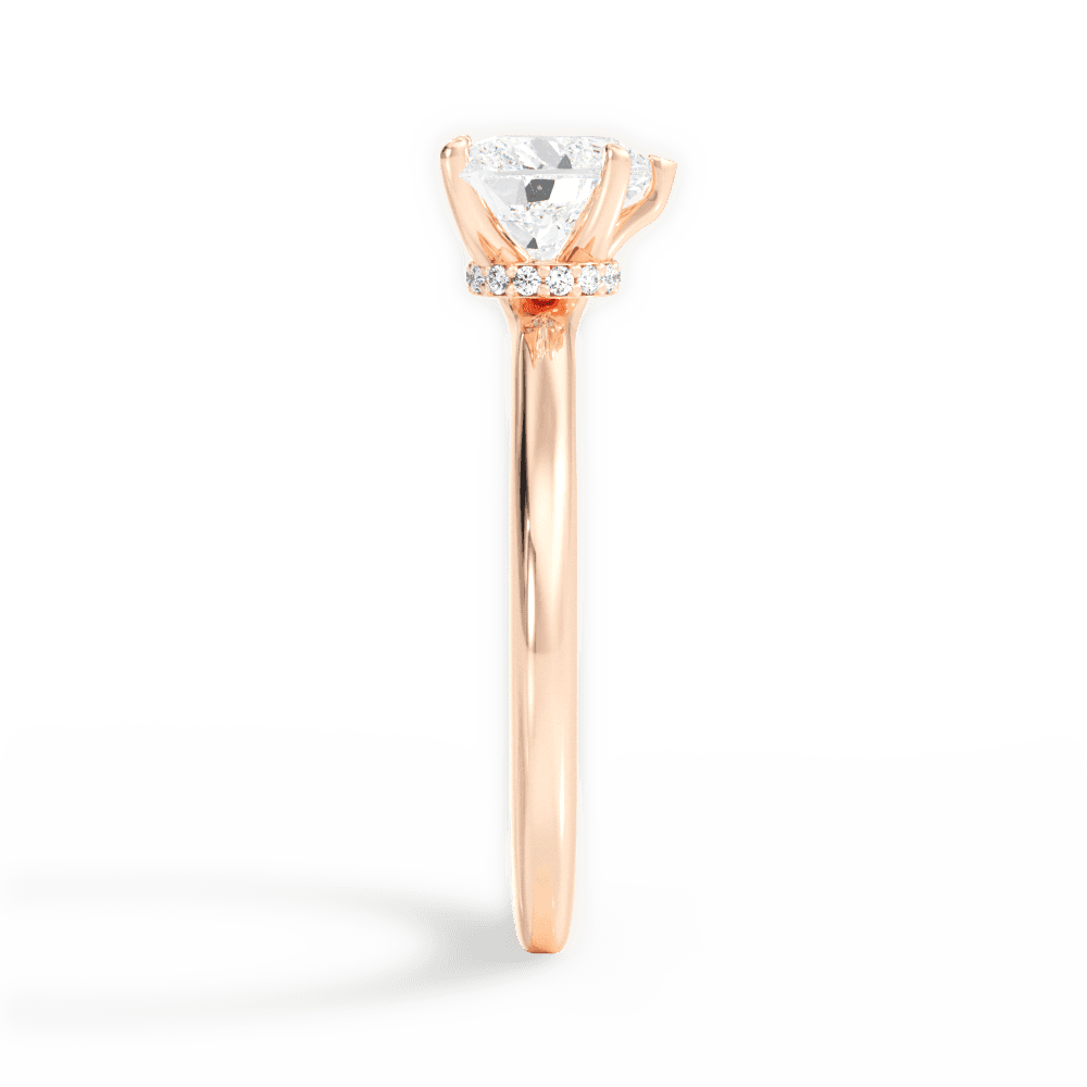 Cara Heart Cut Lab Grown Diamond 18Kt Rose Gold Engagement Ring - View 4