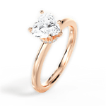 Cara Heart Cut Lab Grown Diamond 18Kt Rose Gold Engagement Ring - View 2