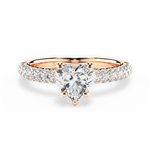 Kylie Heart Cut Lab Grown Diamond 18Kt Rose Gold Engagement Ring