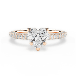 Kristen Heart Cut Lab Grown Diamond 18Kt Rose Gold Engagement Ring