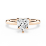 Angela Heart Cut Lab Grown Diamond 18Kt Rose Gold Engagement Ring