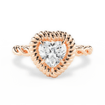 Belinda Heart Cut Lab Grown Diamond 18Kt Rose Gold Engagement Ring