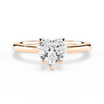 Cara Heart Cut Lab Grown Diamond 18Kt Rose Gold Engagement Ring