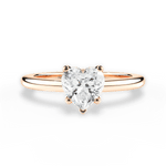 Brianna Heart Cut Lab Grown Diamond 18Kt Rose Gold Engagement Ring
