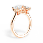 Lorraine Marquise Cut Lab Grown Diamond 18Kt Rose Gold Engagement Ring - View 3