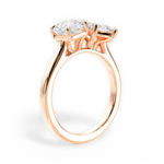 Leticia Marquise Cut Lab Grown Diamond 18Kt Rose Gold Engagement Ring - View 3