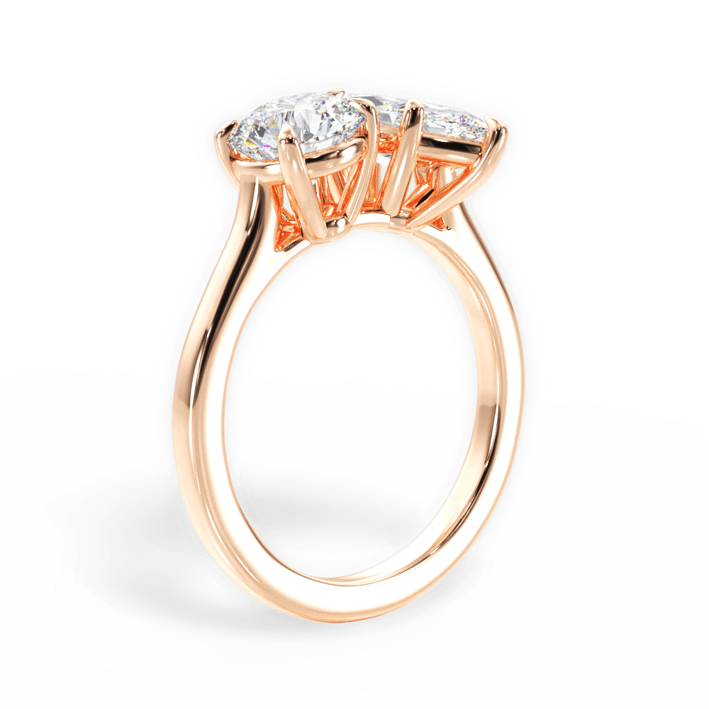 Lana Marquise Cut Lab Grown Diamond 18Kt Rose Gold Engagement Ring - View 4
