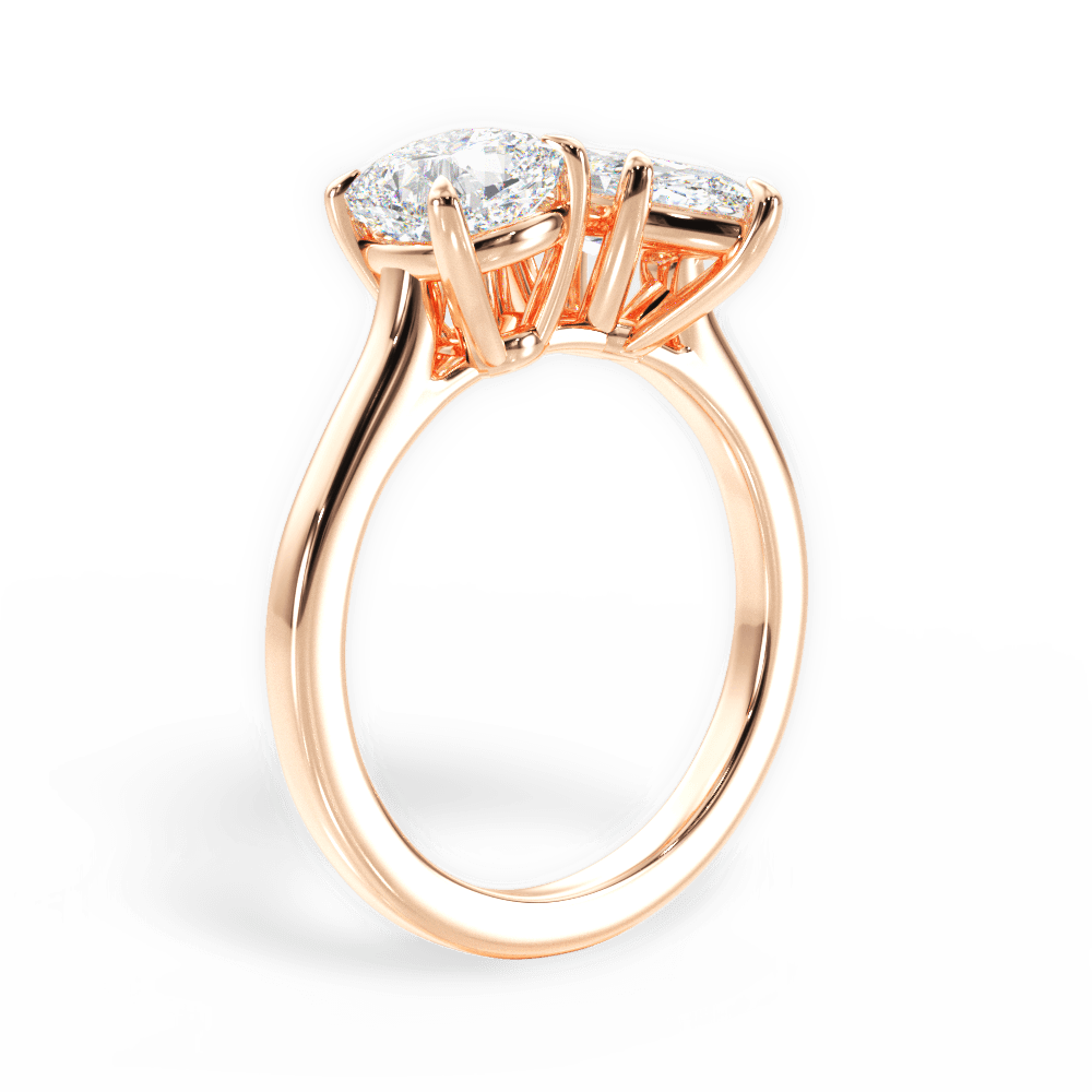 Lila Marquise Cut Lab Grown Diamond 18Kt Rose Gold Engagement Ring - View 2