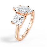 Lorraine Marquise Cut Lab Grown Diamond 18Kt Rose Gold Engagement Ring - View 4