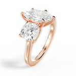 Lila Marquise Cut Lab Grown Diamond 18Kt Rose Gold Engagement Ring - View 4