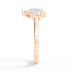 Leticia Marquise Cut Lab Grown Diamond 18Kt Rose Gold Engagement Ring - View 4