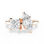 Lorraine Marquise Cut Lab Grown Diamond 18Kt Rose Gold Engagement Ring