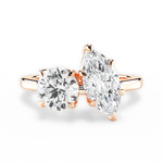Lana Marquise Cut Lab Grown Diamond 18Kt Rose Gold Engagement Ring