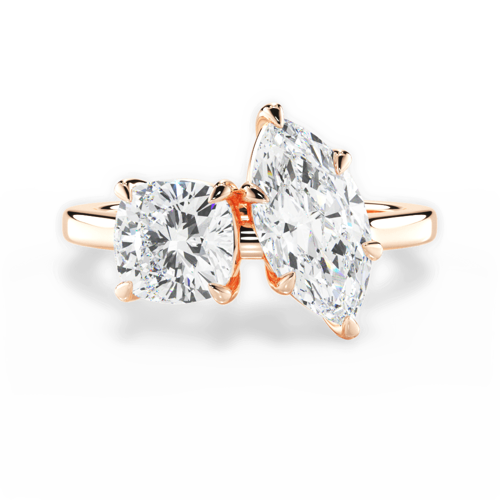 Lila Marquise Cut Lab Grown Diamond 18Kt Rose Gold Engagement Ring