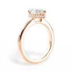 Brianna Marquise Cut Lab Grown Diamond 18Kt Rose Gold Engagement Ring - View 2