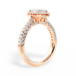 Lucy Marquise Cut Lab Grown Diamond 18Kt Rose Gold Engagement Ring - View 4
