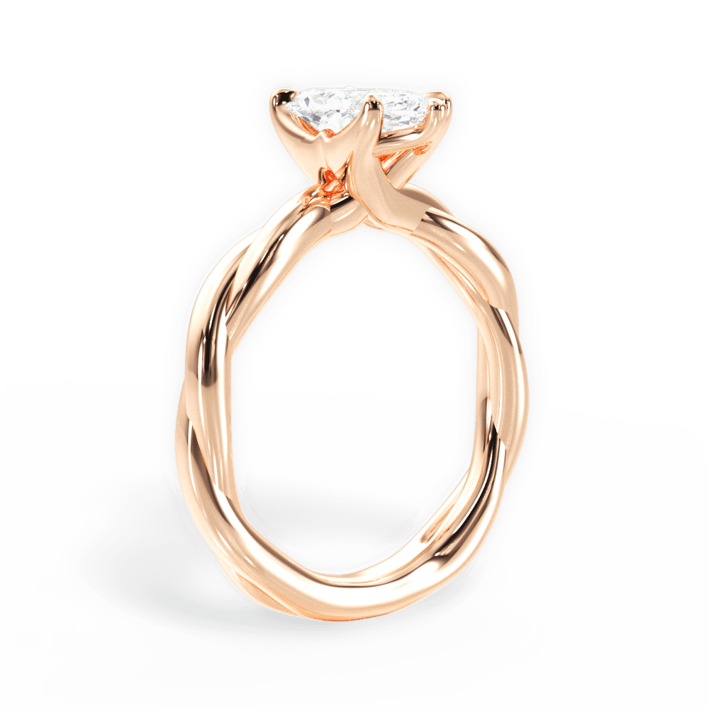 Bianca Marquise Cut Lab Grown Diamond 18Kt Rose Gold Engagement Ring - View 2