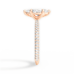 Kristen Marquise Cut Lab Grown Diamond 18Kt Rose Gold Engagement Ring - View 2