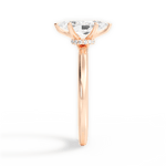 Cara Marquise Cut Lab Grown Diamond 18Kt Rose Gold Engagement Ring - View 4