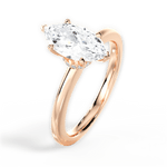 Cara Marquise Cut Lab Grown Diamond 18Kt Rose Gold Engagement Ring - View 2
