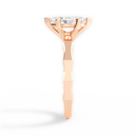 Aaliyah Marquise Cut Lab Grown Diamond 18Kt Rose Gold Engagement Ring - View 2