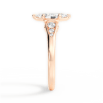 Cecilia Marquise Cut Lab Grown Diamond 18Kt Rose Gold Engagement Ring - View 2