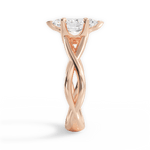 Aubrey Marquise Cut Lab Grown Diamond 18Kt Rose Gold Engagement Ring - View 3