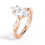 Bianca Marquise Cut Lab Grown Diamond 18Kt Rose Gold Engagement Ring - View 4