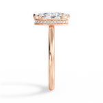 Brianna Marquise Cut Lab Grown Diamond 18Kt Rose Gold Engagement Ring - View 4