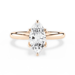 Abigail Marquise Cut Lab Grown Diamond 18Kt Rose Gold Engagement Ring